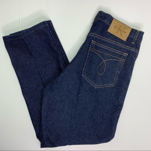 Calvin Klein Jeans Size 12 Vintage Made In USA Cotton Dark Wash High Waist - Picture 14 of 16